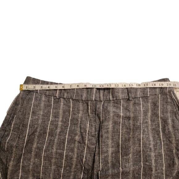 Lane Bryant striped boho Grey and white linen blend shorts plus size 20 - Picture 3 of 7